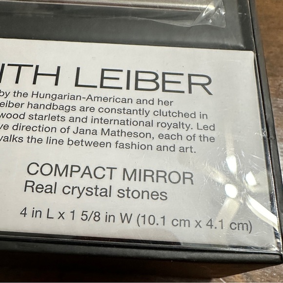 Sparkly Judith Leiber Silver & Pink “Compact Mirror w/ Real Crystal Stones” - Picture 3 of 5